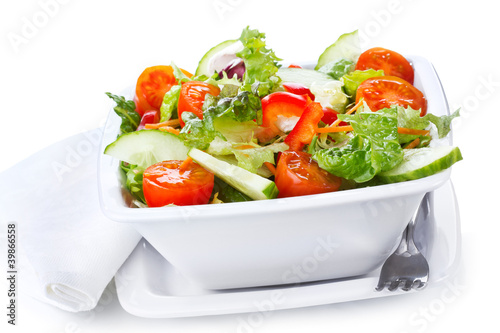 salad with vegetables and greens