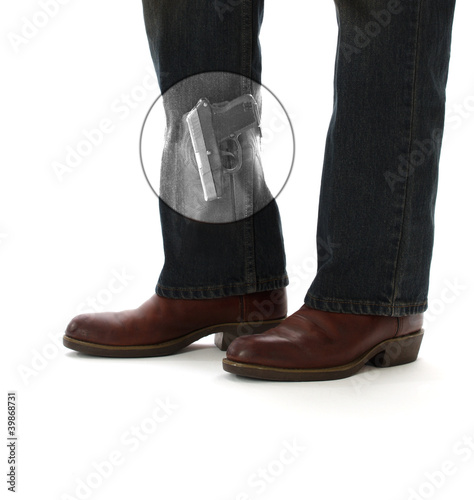 Εκτύπωση καμβά Conceal Carry Pistol in X-ray View