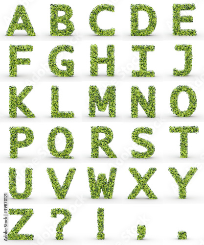 Texteffekt Moleküle grün ABC