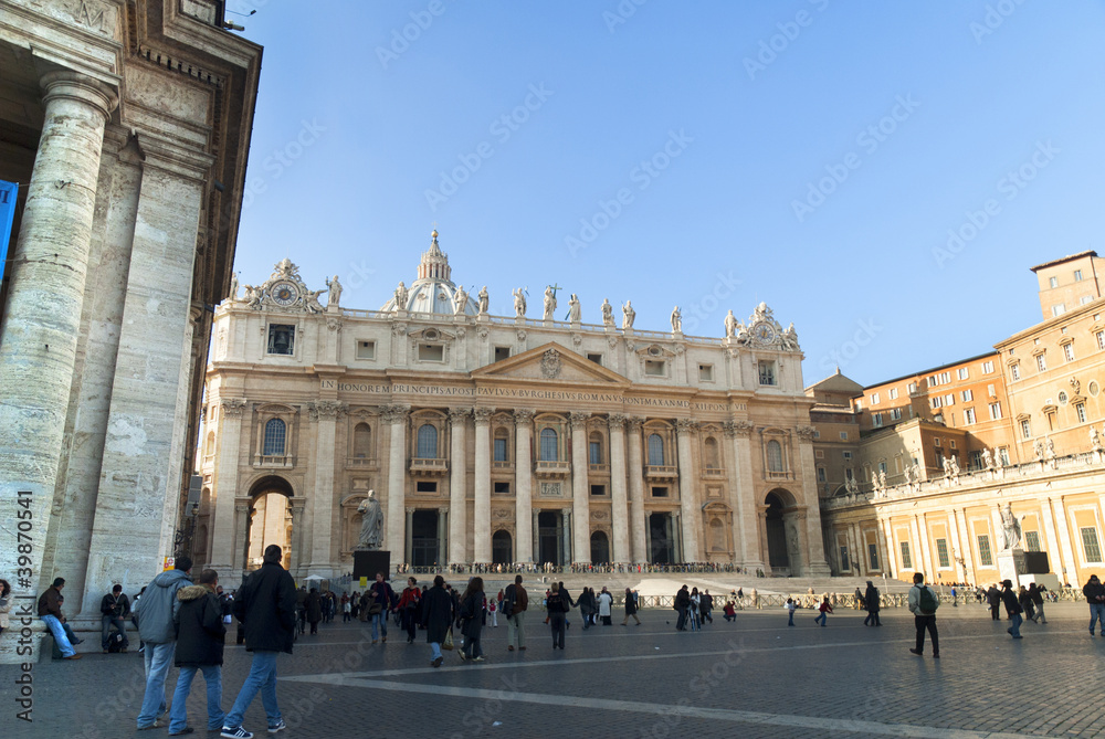 St Peters Square in Rome Italy
