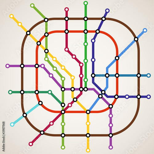 Abstract color metro scheme background