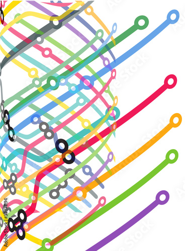 Abstract color metro scheme background