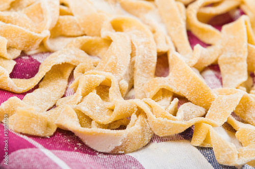 Homemade fresh pasta. Pasta fresca.