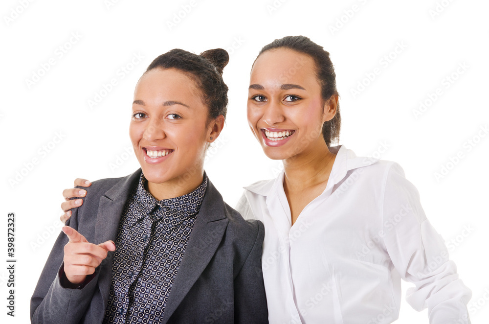 carelessness. two beautiful women looking at the camera carelessness. two beautiful women looking at the camera