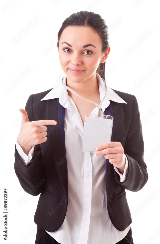 executive employee shows her badge executive employee shows her badge