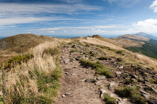 Bieszczady mountains in south east Poland