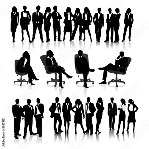 business people silhouettes