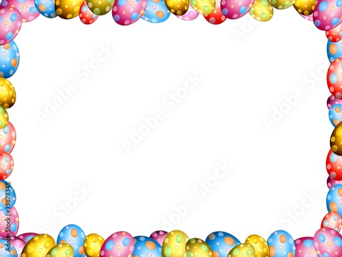 easter eggs border frame