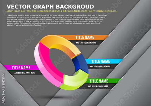 Vector business background with graph