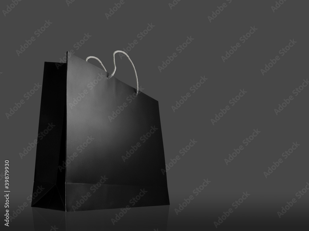 Obraz premium Glaze shopping bag on black background