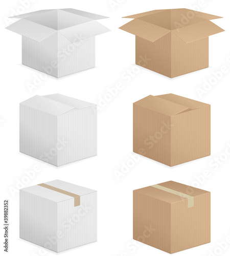 cardboard boxes