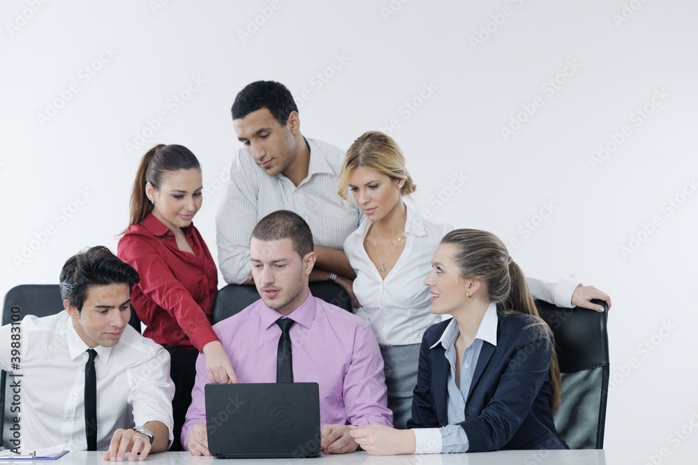 Group of young business people at meeting Group of young business people at meeting