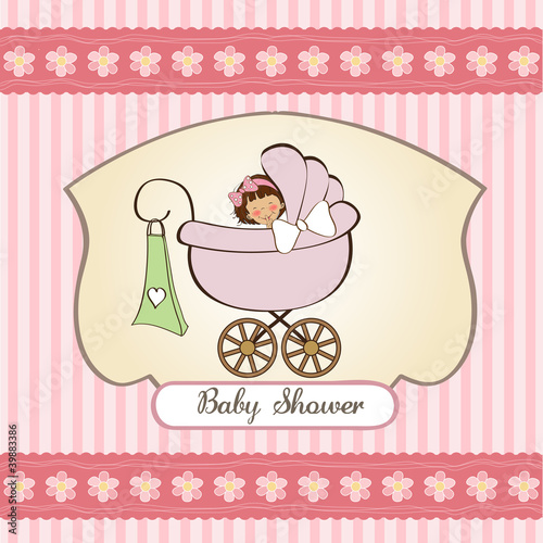 baby girl announcement card