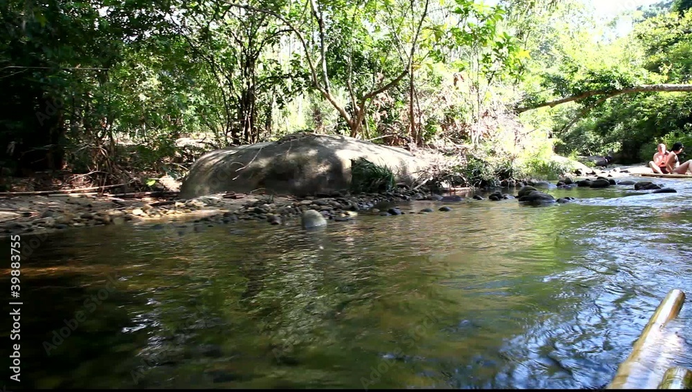 Rafting on the river in the jungle. Rafting on the river in the jungle.