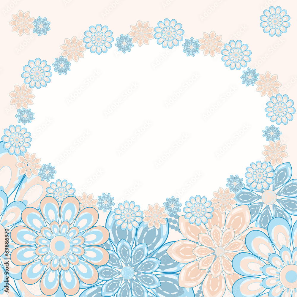 Invitation card with flowers Invitation card with flowers