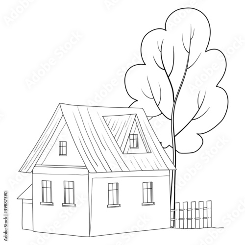 House with a tree