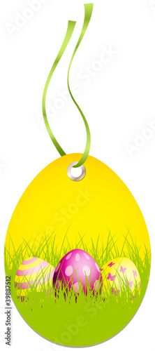 Hangtag Easter Eggs Yellow/Green