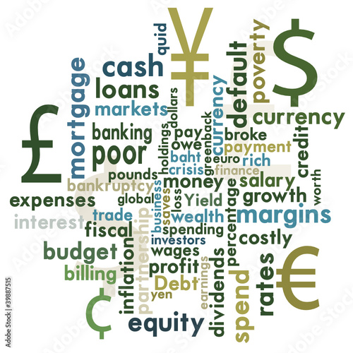 Financial word graphic