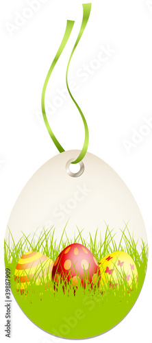 Hangtag Easter Eggs Green/Red