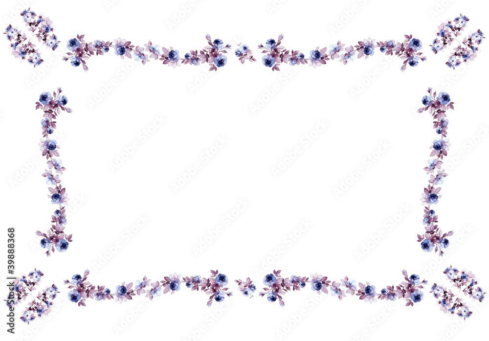 flowers frame in white background isolated flowers frame in white background isolated