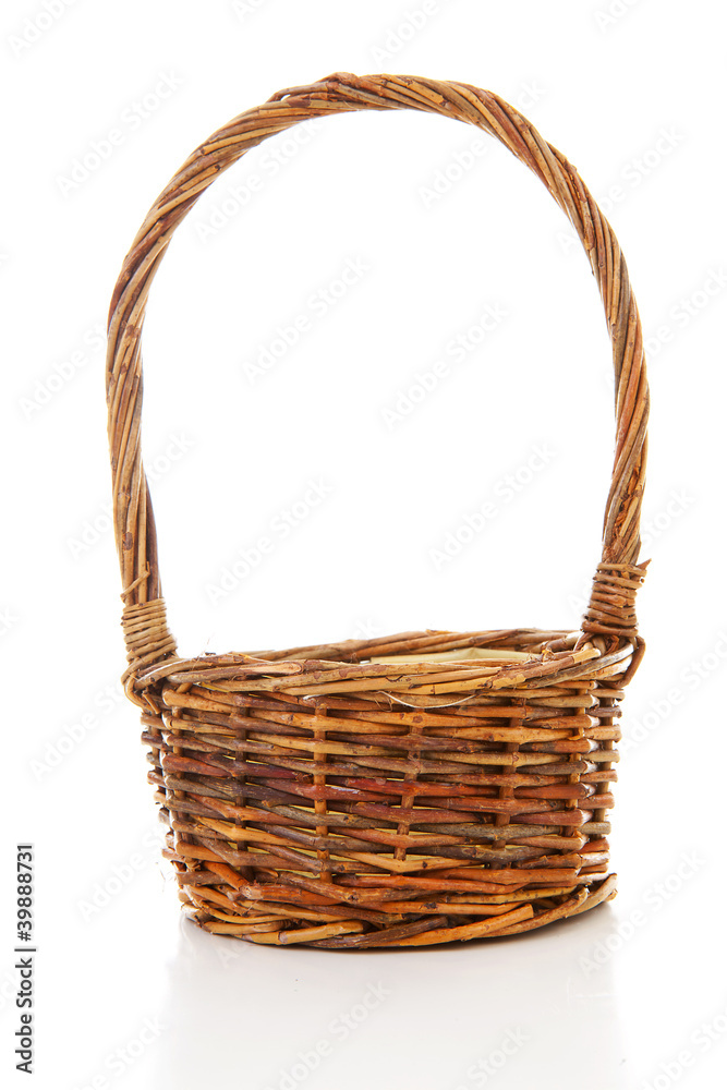 Empty cane basket