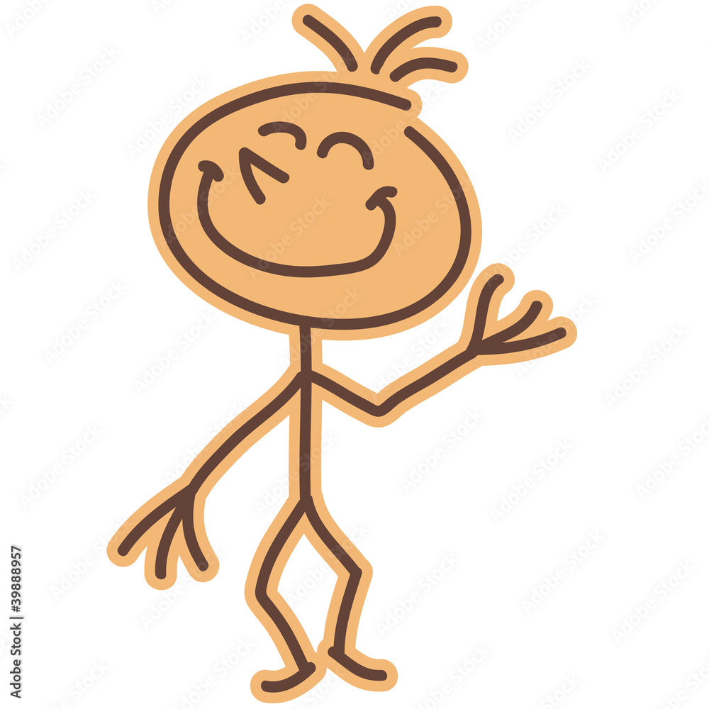 Fototapeta premium happy_stick_figure_2c