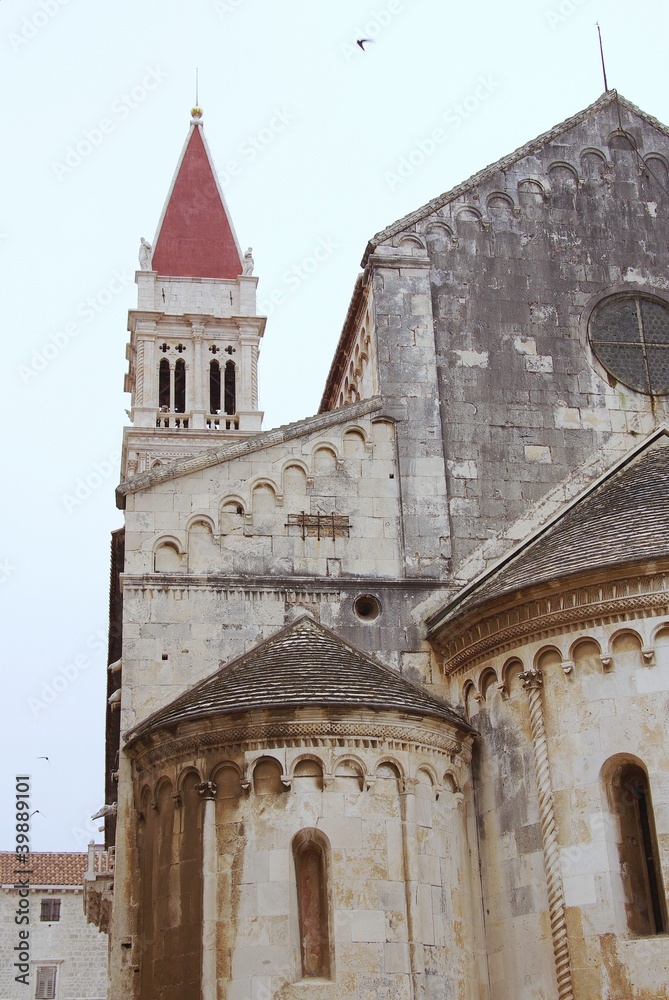Obraz premium The st Lawrence cathedral in Trogir in Croatia