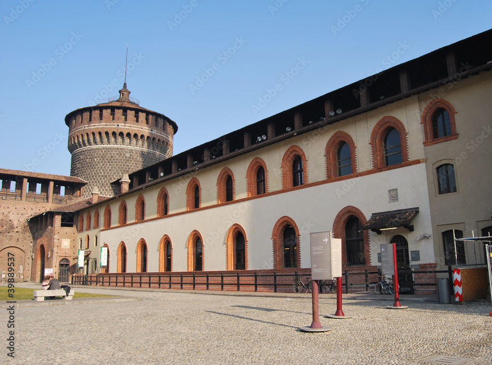 Castello sforzesco a Milano, Italia