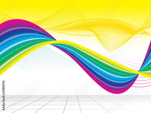 abstract rainbow wave background