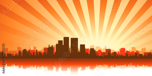 Summer Cityscape Background