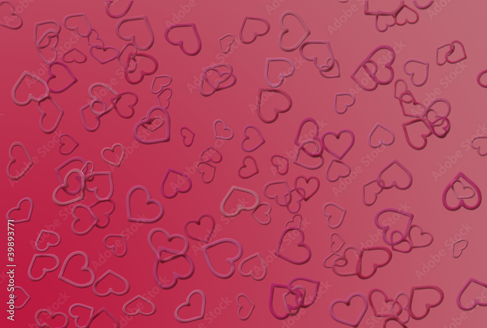 hearts as background for Valentine day