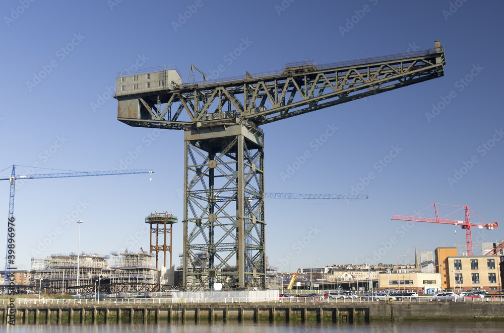 Finnieston crane Glasgow landmark on River Clyde Finnieston crane Glasgow landmark on River Clyde