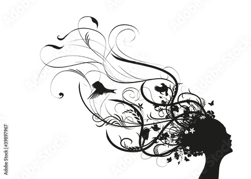 Floral hairstyle