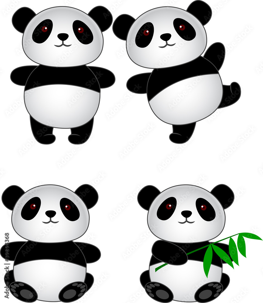 Obraz premium Panda kreskówka