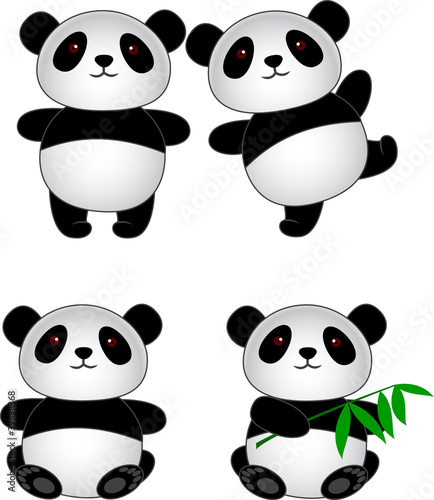 Fototapeta Naklejka Na Ścianę i Meble -  Panda cartoon