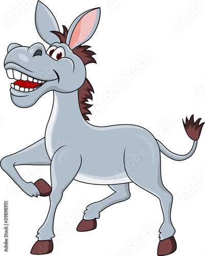 Smiling donkey cartoon