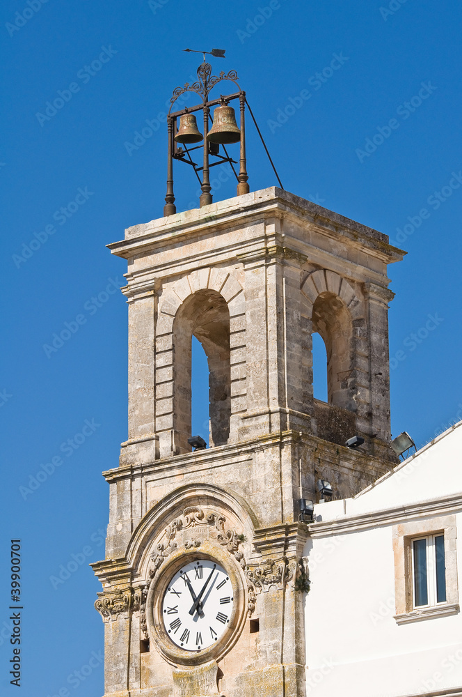 Municipal tower. Martina Franca. Puglia. Italy.