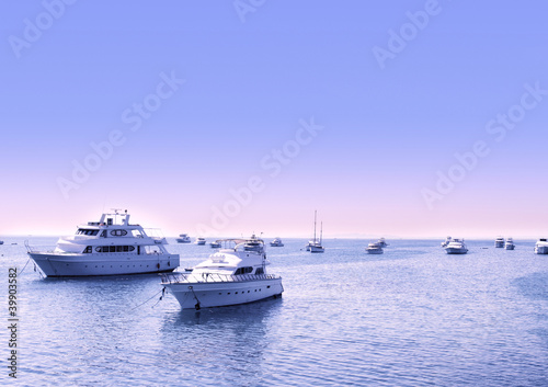 yachts on the sea © mitarart