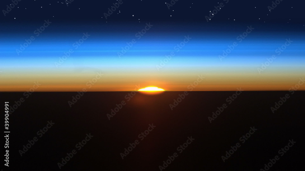Beautiful Sunrise in space Beautiful Sunrise in space