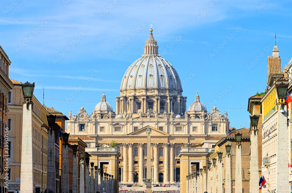 Obraz premium Rzym Bazylika Świętego Piotra - Rzym Bazylika papieska Świętego Piotra 03