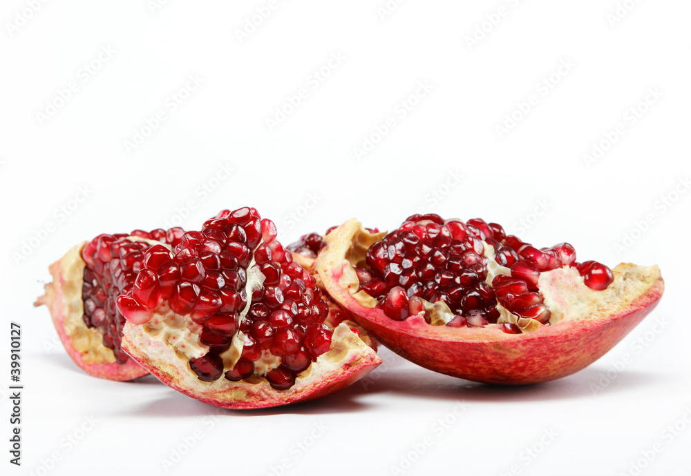 Red pomegranate fruit. Isolated on white background Red pomegranate fruit. Isolated on white background