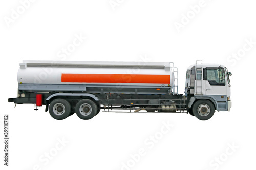 Big fuel gas tanker truck