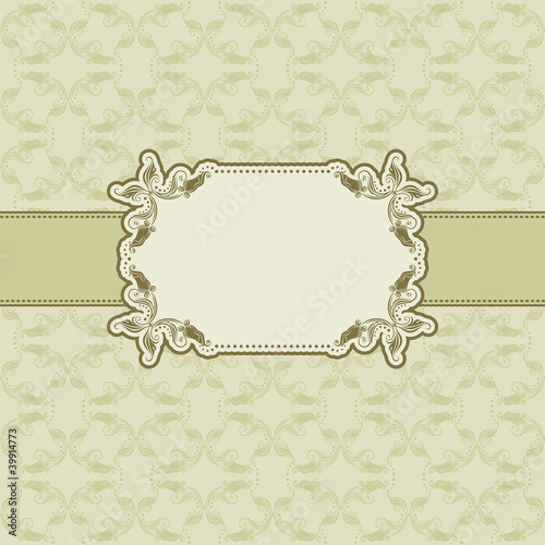 Template frame design for greeting card .