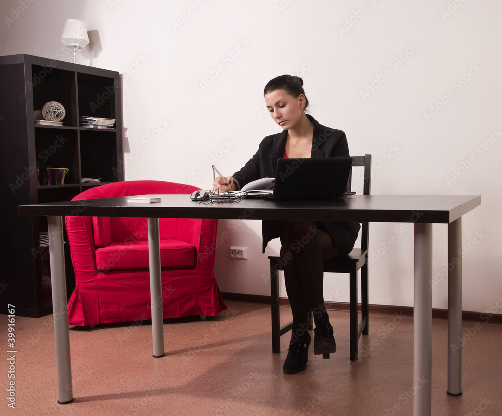 Secretary in a office