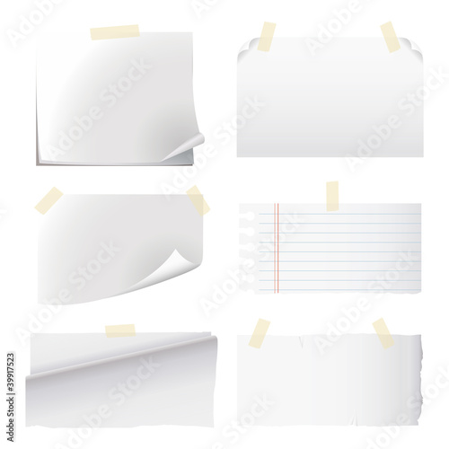 set of white paper
