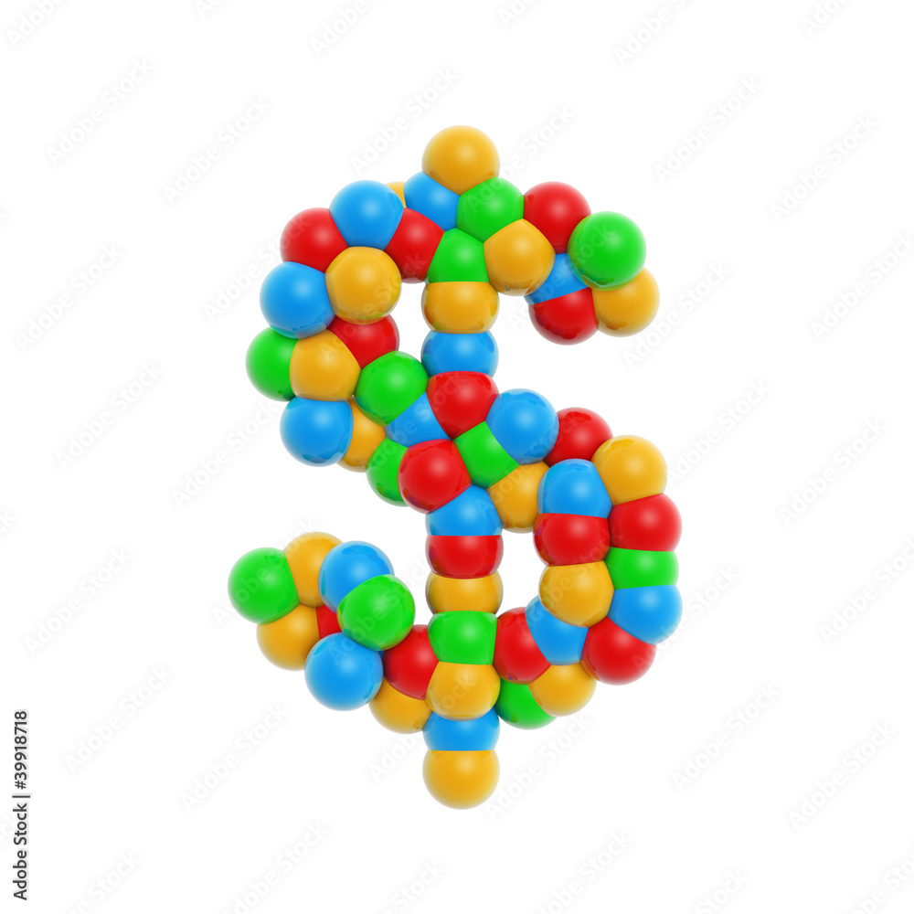 colorful atom dollar
