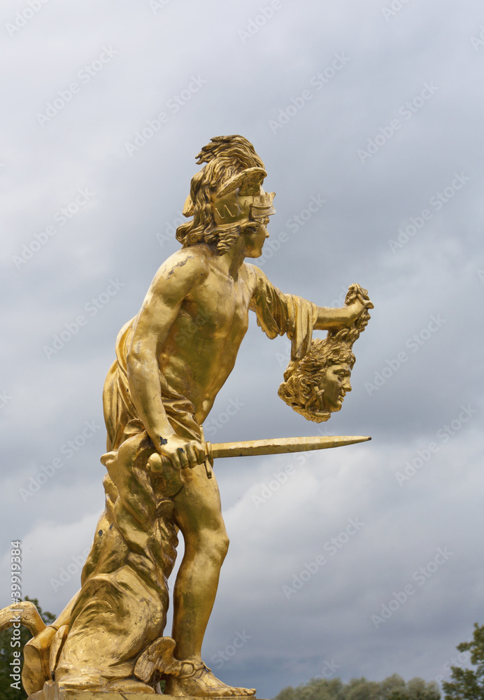 Perseus with the head of the Gorgon Medusa. Peterhof, Russia