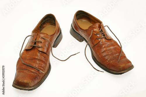 Pair of old male shoes