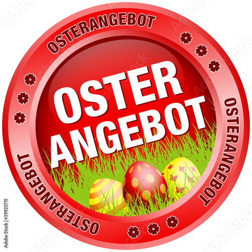 Button Osterangebot Ostereier rot