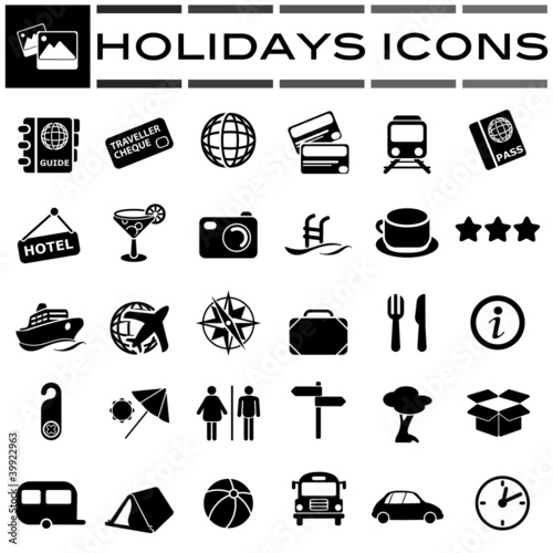 holidays Black Icons